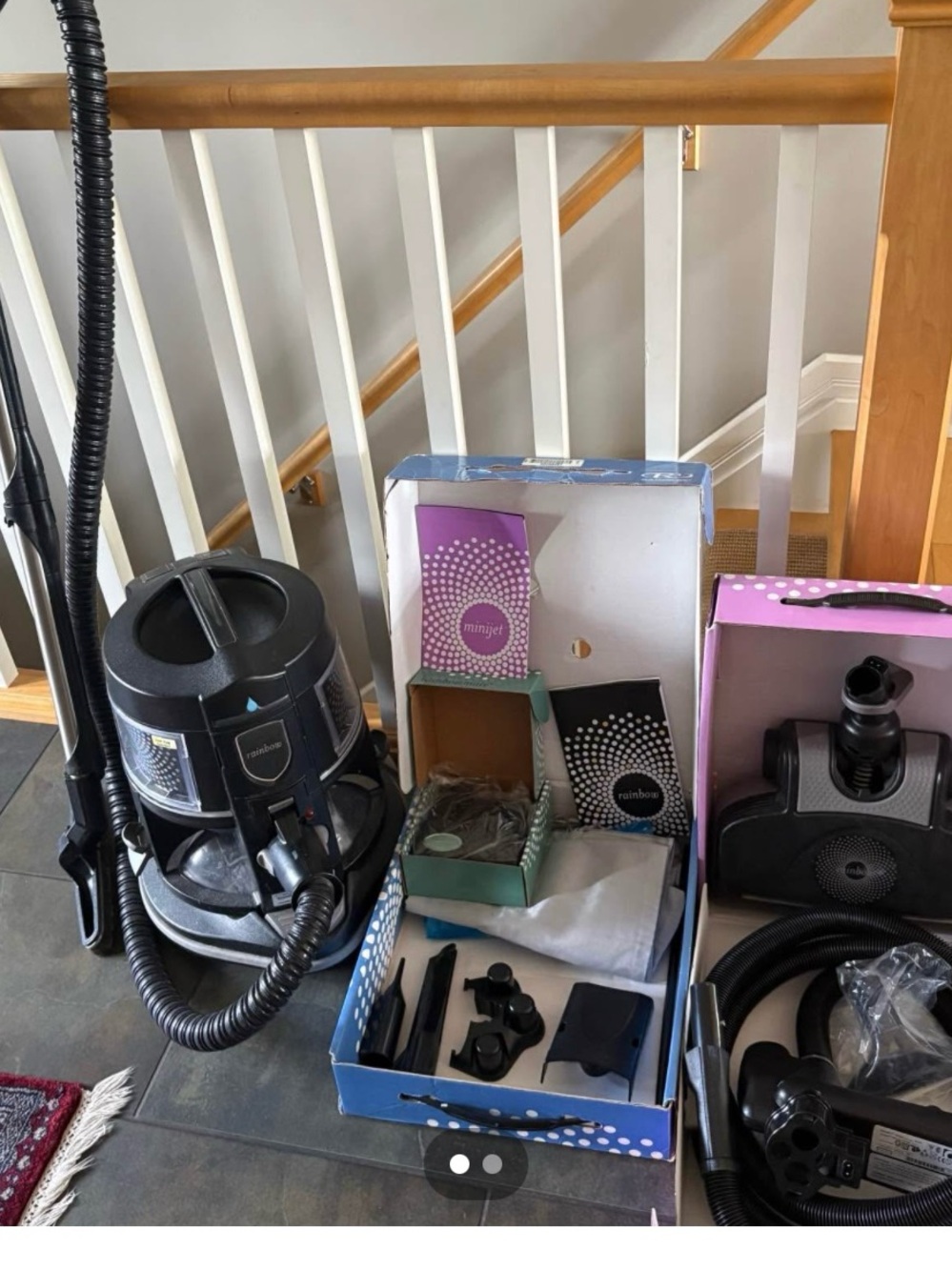 Rainbow Canister Vacuum with Accessories - Black
